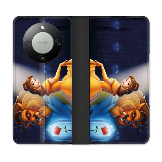 Housse Cuir Portefeuille Pour Honor Magic 8 Lite 5G La Belle et La Bête