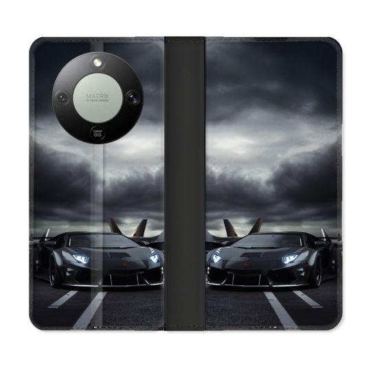 Housse Cuir Portefeuille Pour Honor Magic 8 Lite 5G Lamborghini Avion