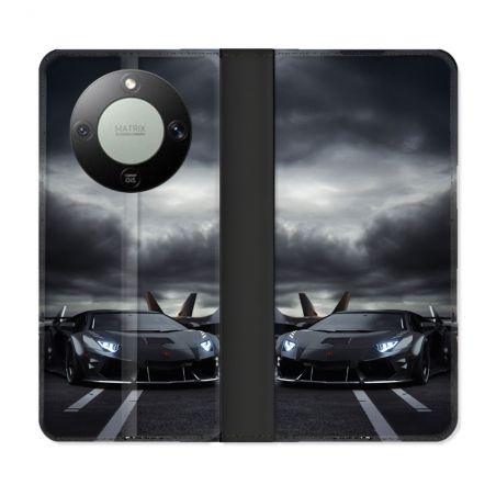 Housse Cuir Portefeuille Pour Honor Magic 8 Lite 5G Lamborghini Avion
