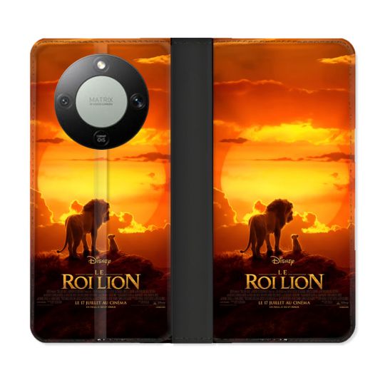Housse Cuir Portefeuille Pour Honor Magic 8 Lite 5G Le Roi Lion Affiche