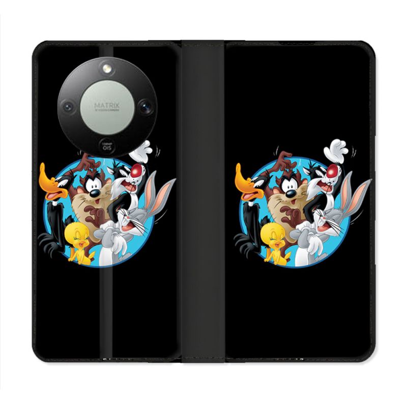Housse Cuir Portefeuille Pour Honor Magic 8 Lite 5G Looney Tunes