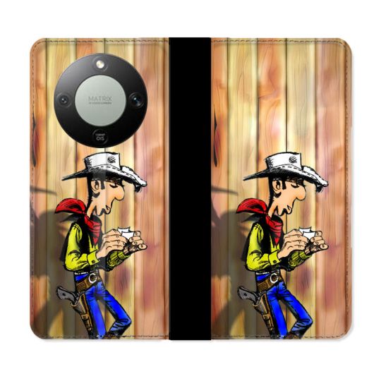 Housse Cuir Portefeuille Pour Honor Magic 8 Lite 5G Lucky Luke