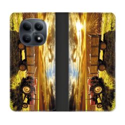Housse Cuir Portefeuille Pour Xiaomi Redmi Note 15 4G Agriculture Tracteur Color