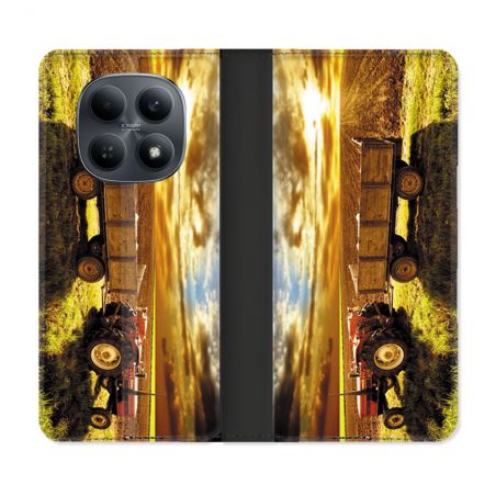 Housse Cuir Portefeuille Pour Xiaomi Redmi Note 15 4G Agriculture Tracteur Color