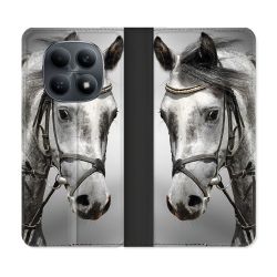 Housse Cuir Portefeuille Pour Xiaomi Redmi Note 15 4G Animal Cheval Blanc