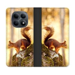 Housse Cuir Portefeuille Pour Xiaomi Redmi Note 15 4G Animal Ecureuil Bois