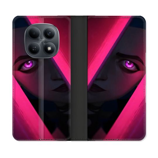 Housse Cuir Portefeuille Pour Xiaomi Redmi Note 15 4G Arcane Jinx Rose