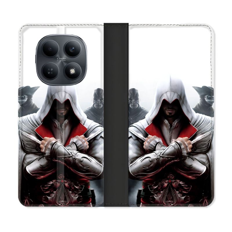 Housse Cuir Portefeuille Pour Xiaomi Redmi Note 15 4G Assassin Creed Mask