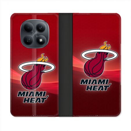 Housse Cuir Portefeuille Pour Xiaomi Redmi Note 15 4G Basket Miami Heat