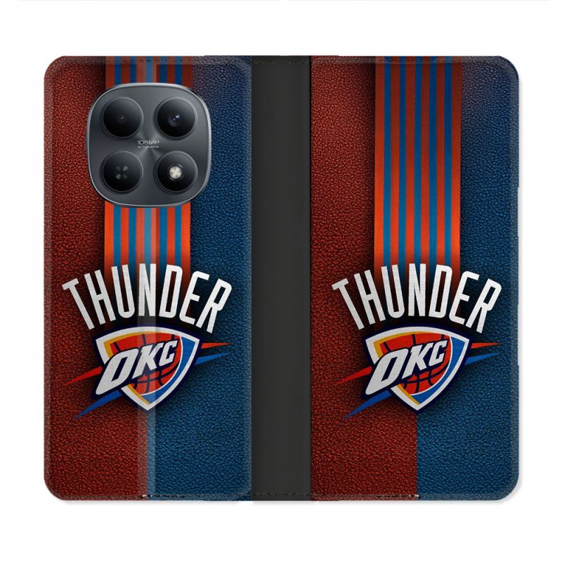 Housse Cuir Portefeuille Pour Xiaomi Redmi Note 15 4G Basket Oklahoma City Thunder