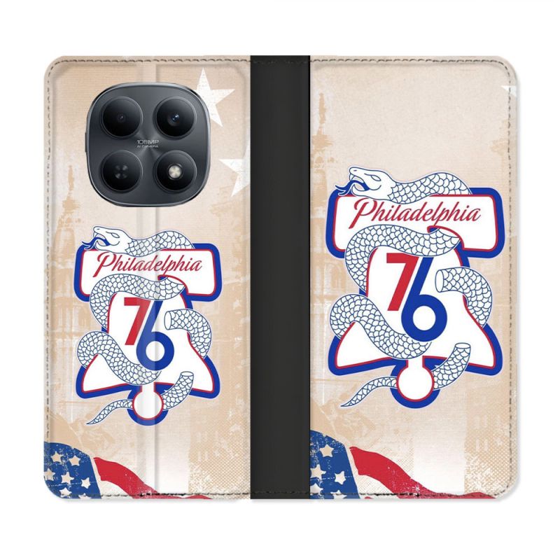 Housse Cuir Portefeuille Pour Xiaomi Redmi Note 15 4G Basket Philadelphia 76ers