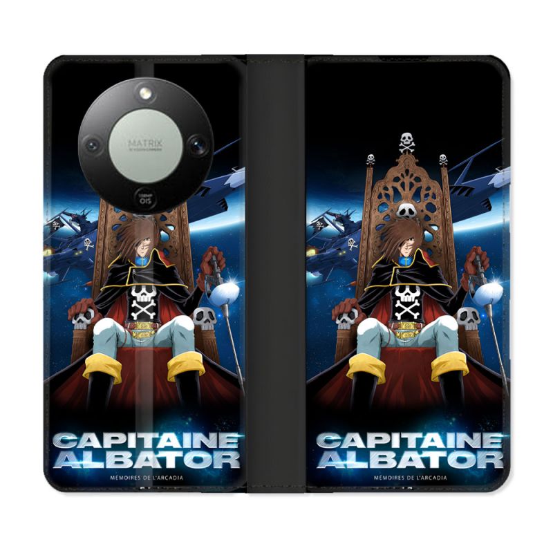 Housse Cuir Portefeuille Pour Honor Magic 8 Lite 5G Manga Capitaine Albator