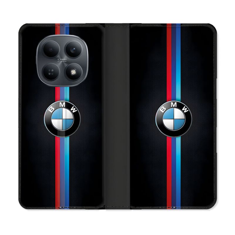Housse Cuir Portefeuille Pour Xiaomi Redmi Note 15 4G BMW Logo