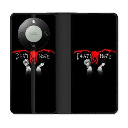 Housse Cuir Portefeuille Pour Honor Magic 8 Lite 5G Manga Death Note Noir