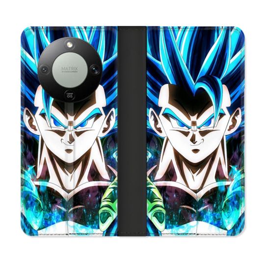 Housse Cuir Portefeuille Pour Honor Magic 8 Lite 5G Manga Dragon Ball Gogeta Visage