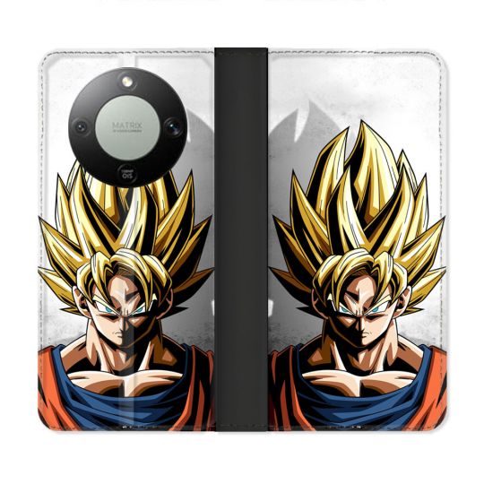 Housse Cuir Portefeuille Pour Honor Magic 8 Lite 5G Manga Dragon Ball Sangoku Portrait