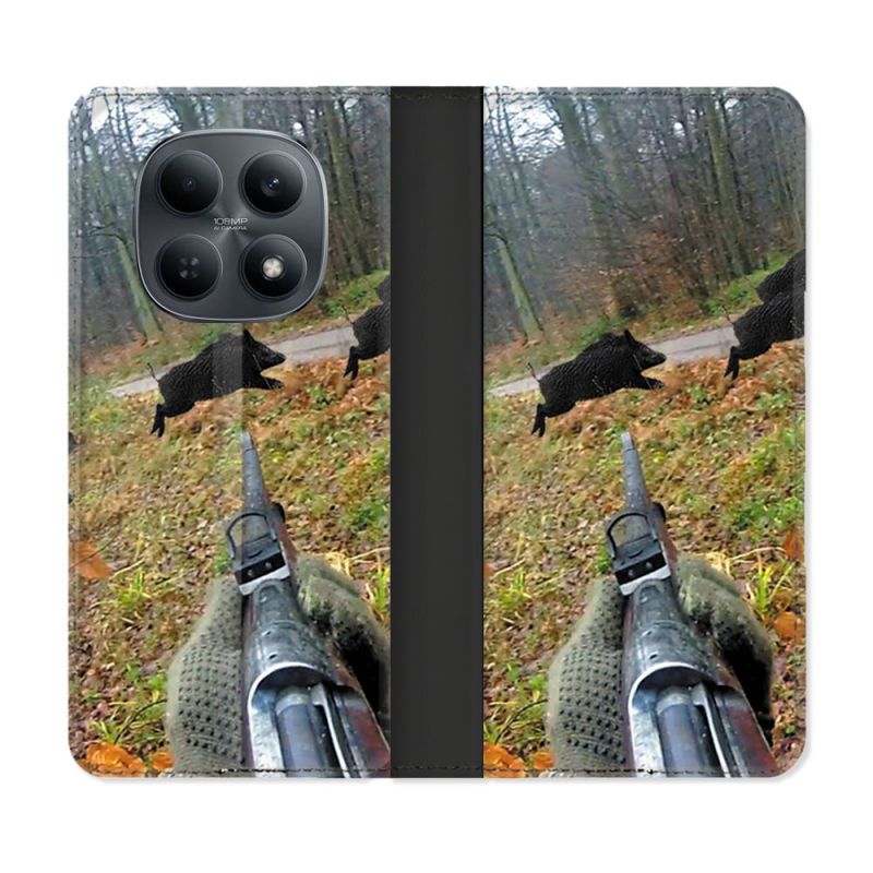 Housse Cuir Portefeuille Pour Xiaomi Redmi Note 15 4G Chasse Vision Tir