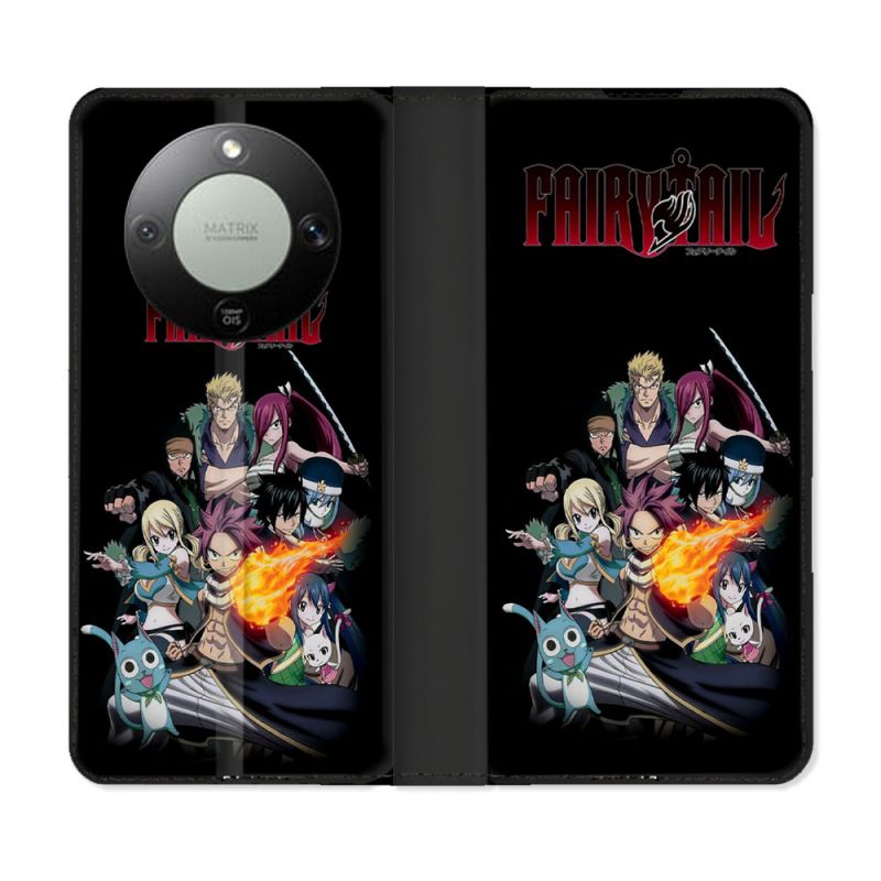 Housse Cuir Portefeuille Pour Honor Magic 8 Lite 5G Manga Fairy Tail Logo Team