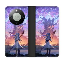 Housse Cuir Portefeuille Pour Honor Magic 8 Lite 5G Manga Frieren
