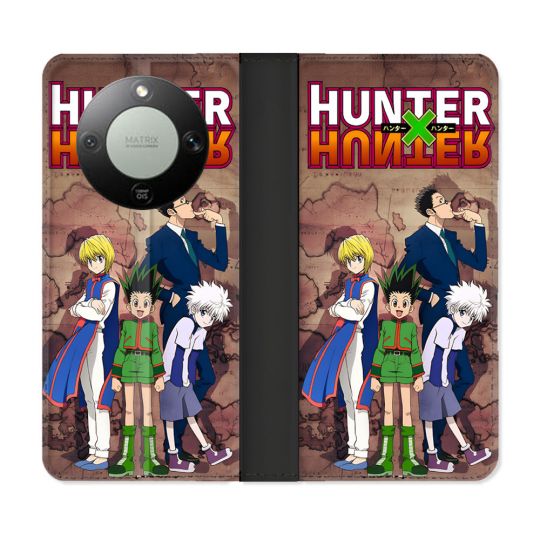 Housse Cuir Portefeuille Pour Honor Magic 8 Lite 5G Manga Hunter X Hunter Vintage