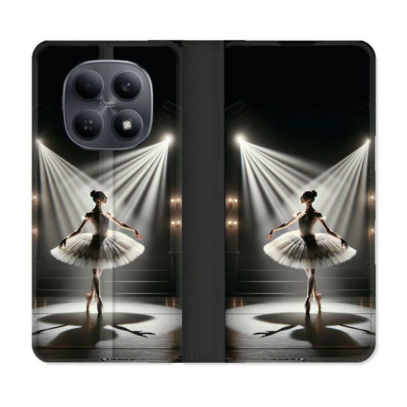 Housse Cuir Portefeuille Pour Xiaomi Redmi Note 15 4G Danseuse Lumière