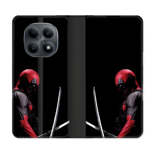 Housse Cuir Portefeuille Pour Xiaomi Redmi Note 15 4G Deadpool Epee