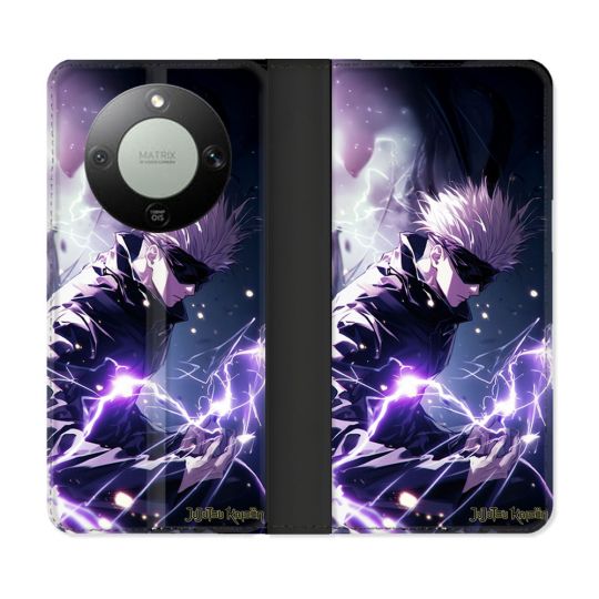 Housse Cuir Portefeuille Pour Honor Magic 8 Lite 5G Manga Jujutsu Kaisen Gojo Saturo