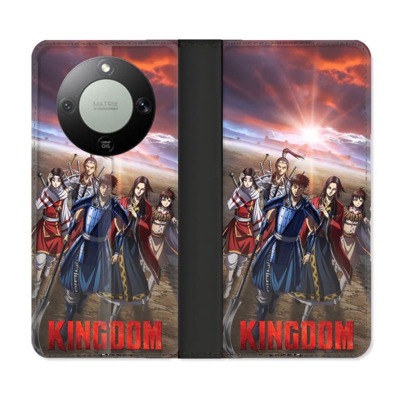 Housse Cuir Portefeuille Pour Honor Magic 8 Lite 5G Manga Kingdom Affiche