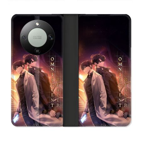 Housse Cuir Portefeuille Pour Honor Magic 8 Lite 5G Manga Lecteur Omniscient Affiche
