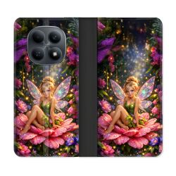 Housse Cuir Portefeuille Pour Xiaomi Redmi Note 15 4G Fantastique Fee Fleur
