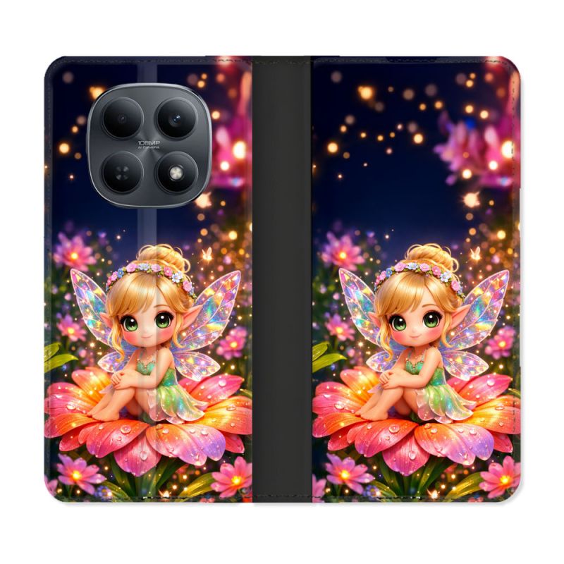 Housse Cuir Portefeuille Pour Xiaomi Redmi Note 15 4G Fantastique Fee Kawaii