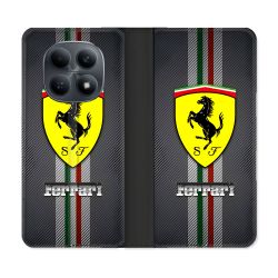 Housse Cuir Portefeuille Pour Xiaomi Redmi Note 15 4G Ferrari Carbone
