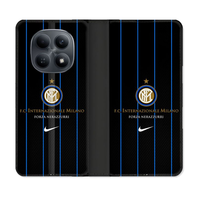 Housse Cuir Portefeuille Pour Xiaomi Redmi Note 15 4G Foot Inter Milan