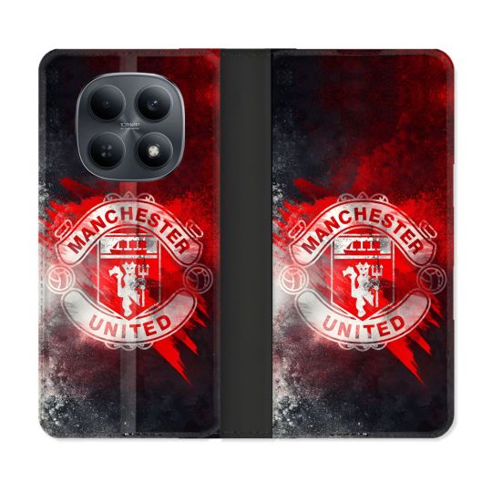 Housse Cuir Portefeuille Pour Xiaomi Redmi Note 15 4G Foot Manchester United