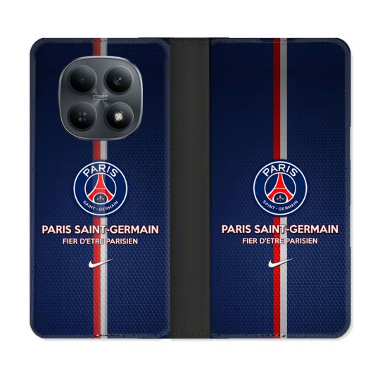 Housse Cuir Portefeuille Pour Xiaomi Redmi Note 15 4G Foot PSG Fier