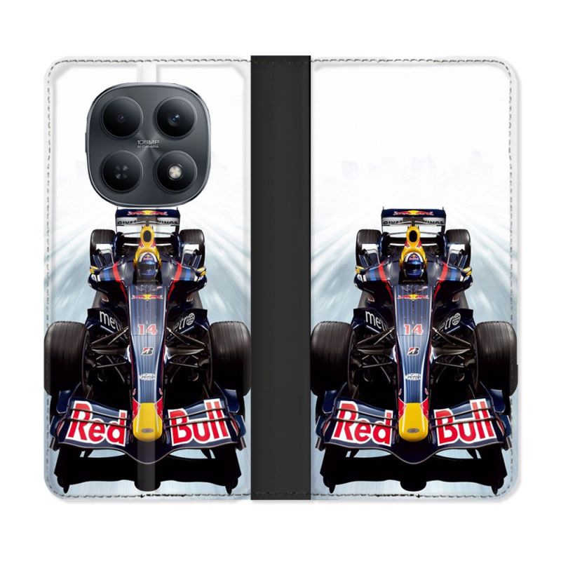 Housse Cuir Portefeuille Pour Xiaomi Redmi Note 15 4G Formule 1 F1 Red Bull