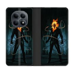 Housse Cuir Portefeuille Pour Xiaomi Redmi Note 15 4G Ghost Rider