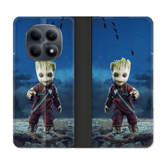 Housse Cuir Portefeuille Pour Xiaomi Redmi Note 15 4G Groot Bleu