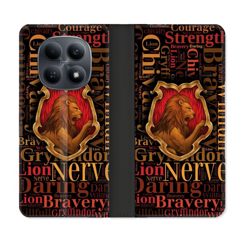 Housse Cuir Portefeuille Pour Xiaomi Redmi Note 15 4G Harry Potter Griffondor