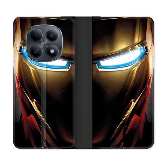 Housse Cuir Portefeuille Pour Xiaomi Redmi Note 15 4G Iron Man Casque