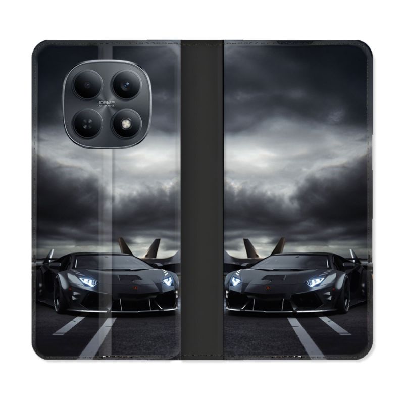 Housse Cuir Portefeuille Pour Xiaomi Redmi Note 15 4G Lamborghini Avion