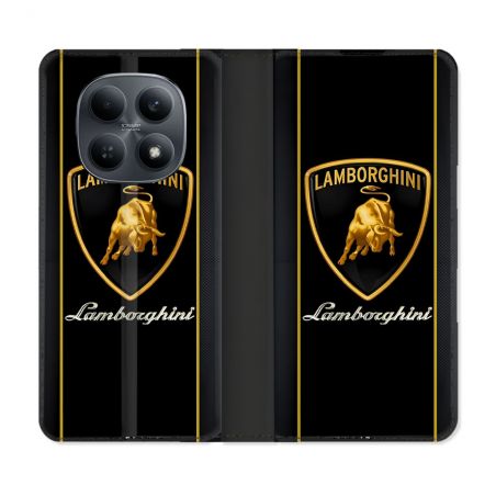 Housse Cuir Portefeuille Pour Xiaomi Redmi Note 15 4G Lamborghini Carbone