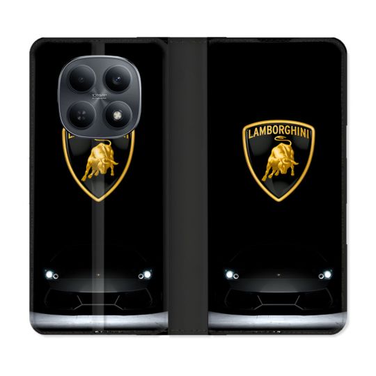 Housse Cuir Portefeuille Pour Xiaomi Redmi Note 15 4G Lamborghini Noir