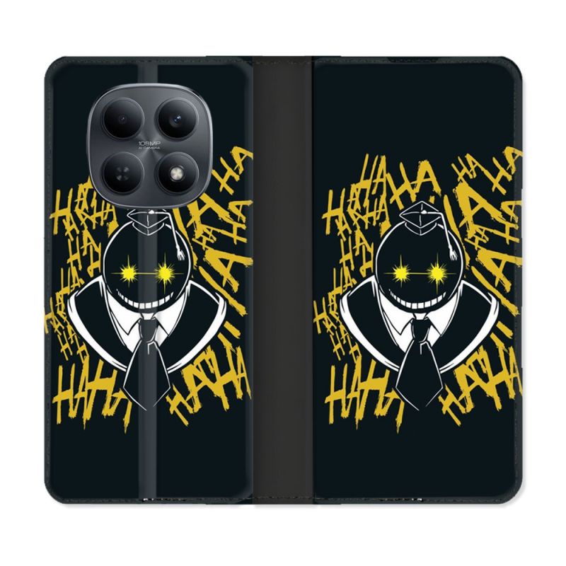 Housse Cuir Portefeuille Pour Xiaomi Redmi Note 15 4G Manga Assassination Classroom Kuro Noir