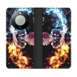 Housse Cuir Portefeuille Pour Honor Magic 8 Lite 5G Manga My Hero Academia Shoto