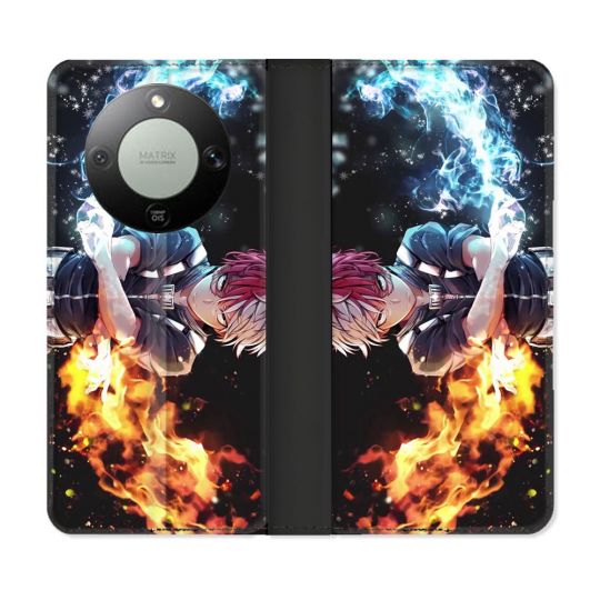 Housse Cuir Portefeuille Pour Honor Magic 8 Lite 5G Manga My Hero Academia Shoto