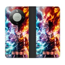 Housse Cuir Portefeuille Pour Honor Magic 8 Lite 5G Manga My Hero Academia Shoto Portrait