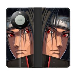 Housse Cuir Portefeuille Pour Honor Magic 8 Lite 5G Manga Naruto Itachi Visage