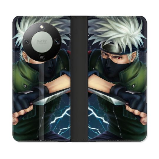 Housse Cuir Portefeuille Pour Honor Magic 8 Lite 5G Manga Naruto Kakashi