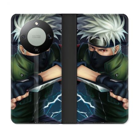 Housse Cuir Portefeuille Pour Honor Magic 8 Lite 5G Manga Naruto Kakashi
